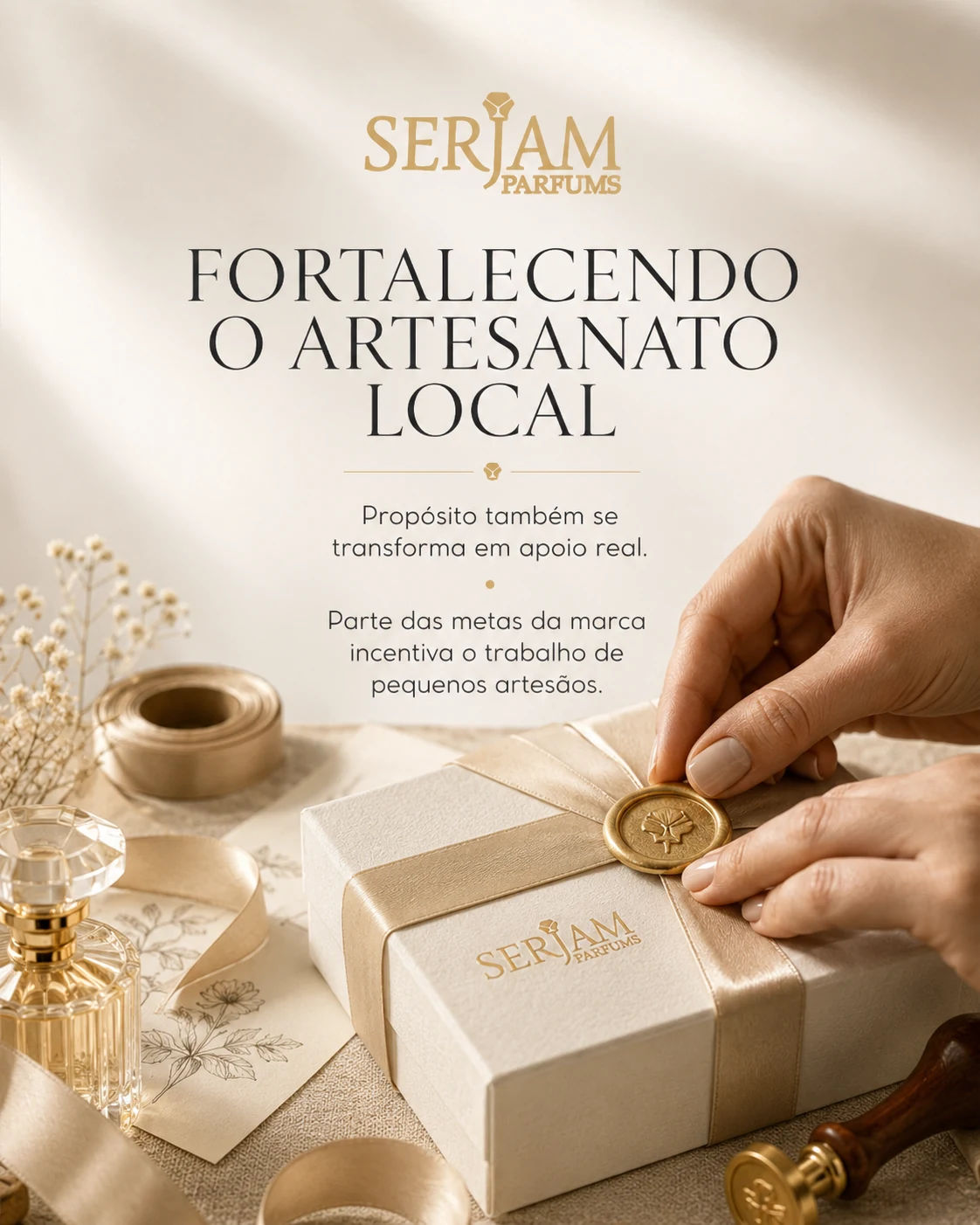 Artesanato local e embalagem SERJAM PARFUMS